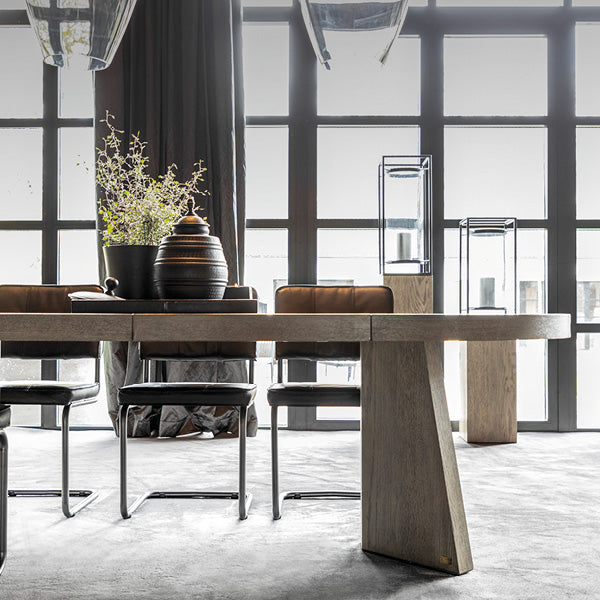 Trent dining table antique Grey Ø130 cm