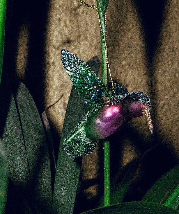 Juletrepynt Kolibri grønn 8,5 cm