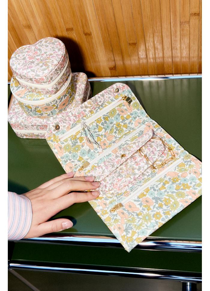 Jewellery box round Liberty Poppy & Daisy Pastel