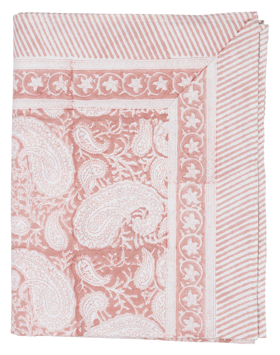 Tablecloth Big Paisley Fuchsia Rose 170x270 cm