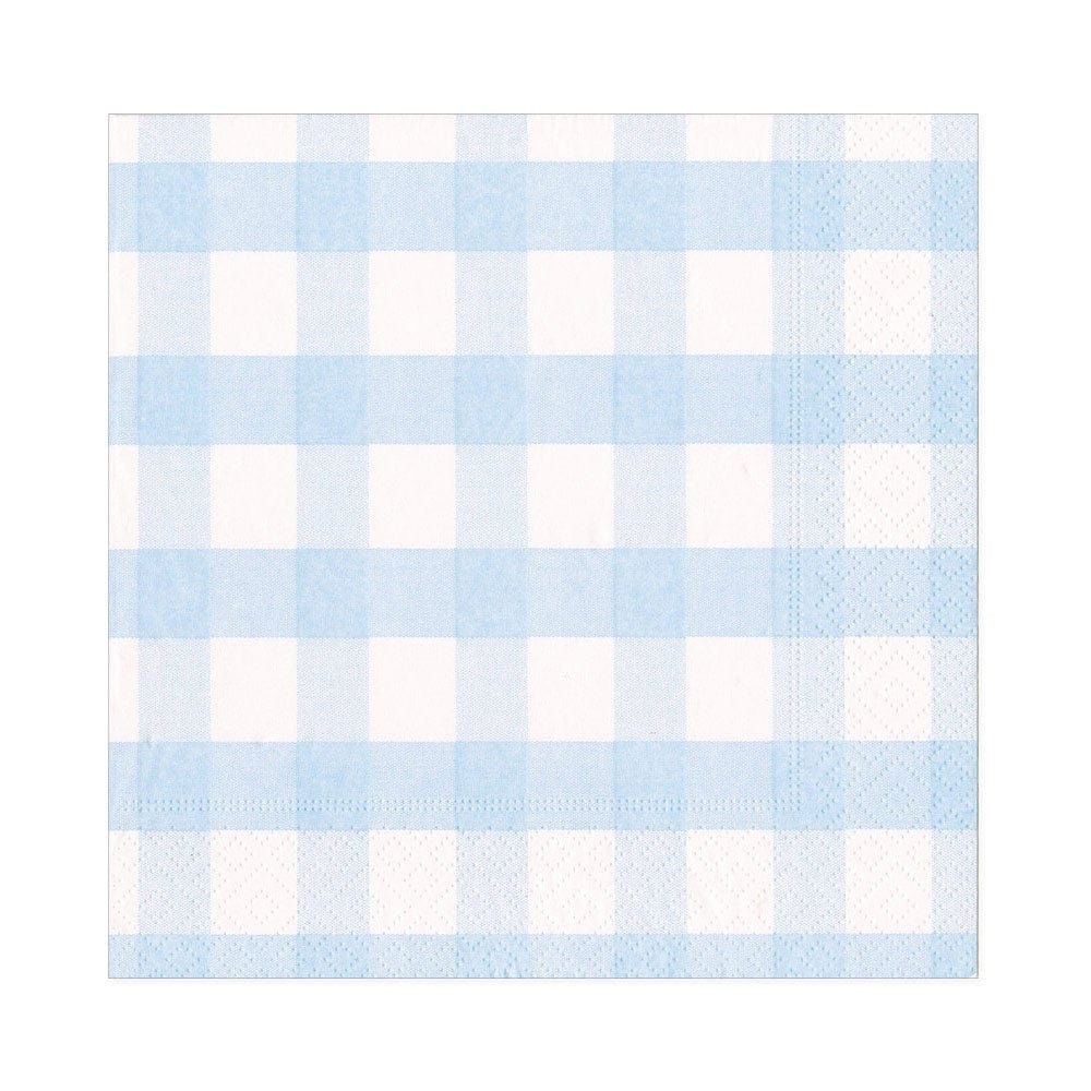 Serviett lunch gingham light blue