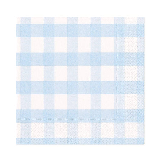 Serviett lunch gingham light blue