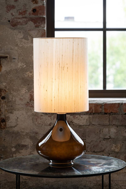 Flavia Table Lamp 70 cm Black Silk Beige Shade