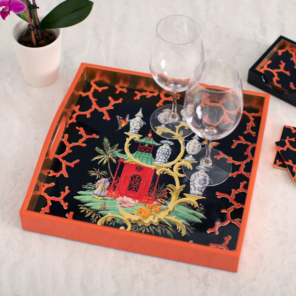Brett lakk Rococo Fantasy Black 36x36 cm