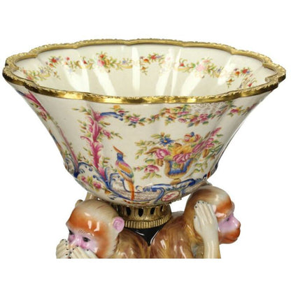Decorative bowl monkey 43 cm
