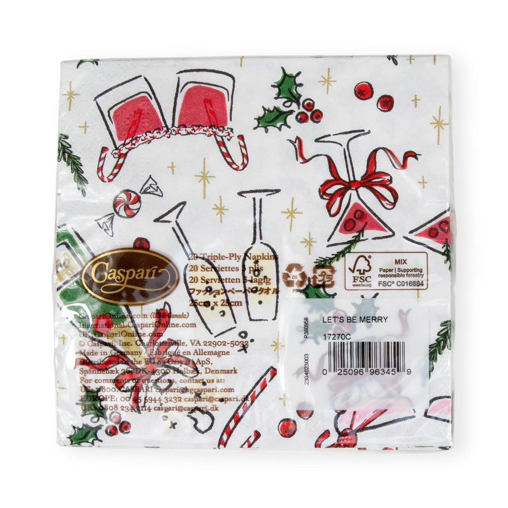 Serviett kaffe Let's Be Merry