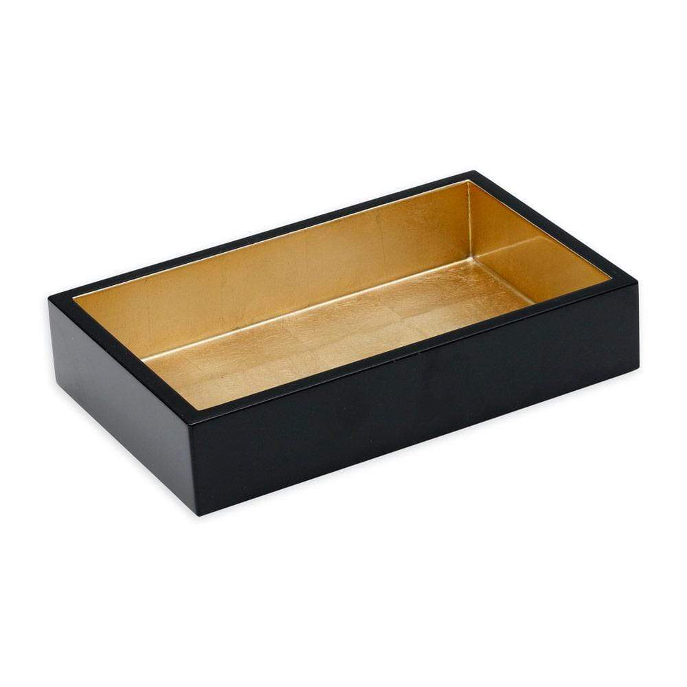 Serviettholder svart m/gull buffet