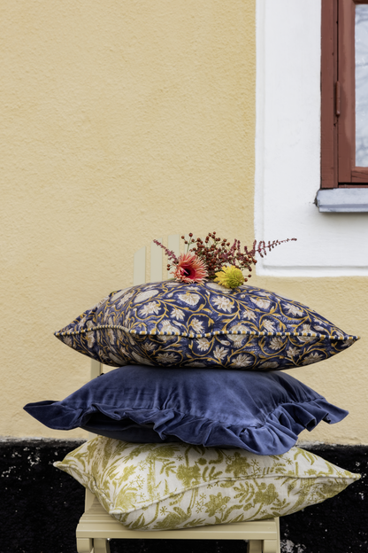 Pillowcase velour Denim Blue 45x45 cm