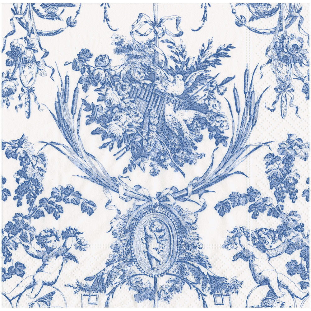 Serviett lunch romantic toile blue