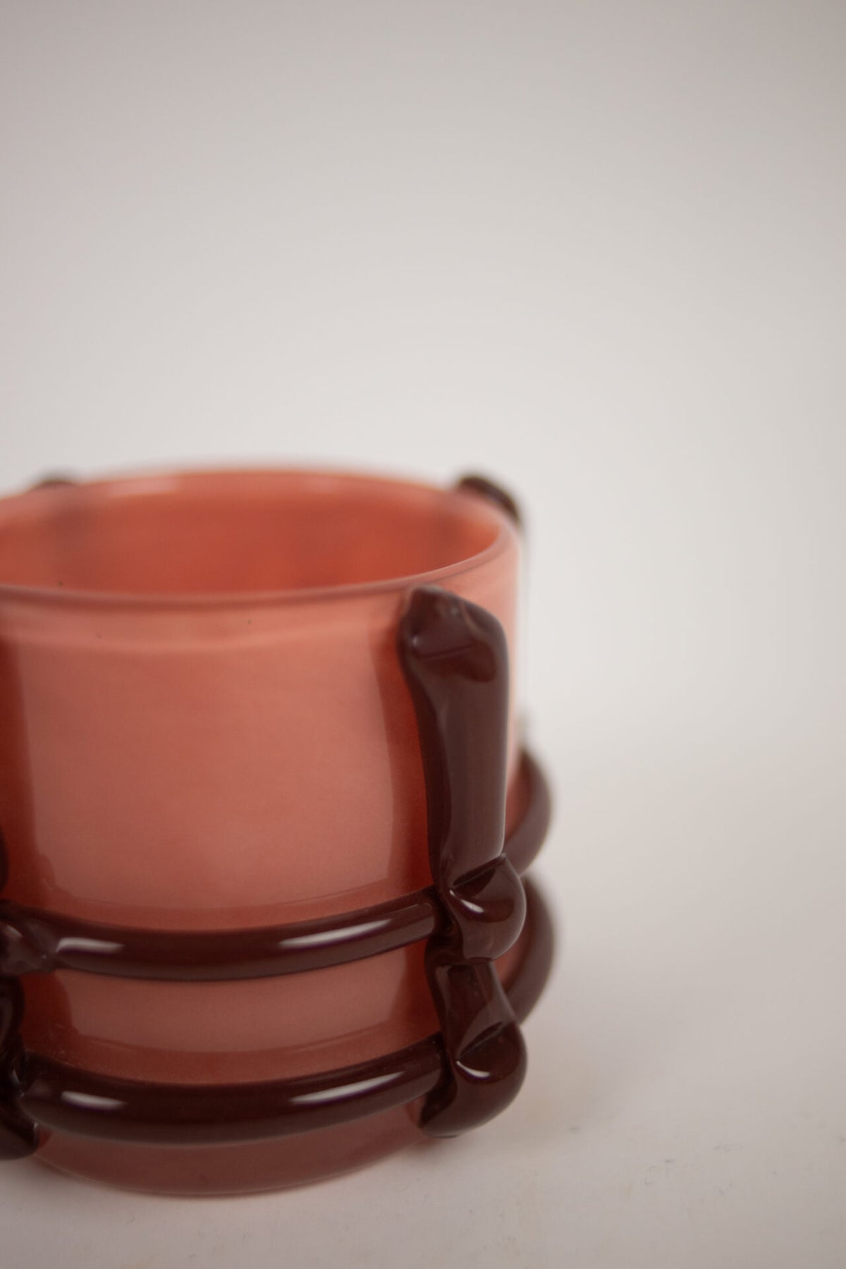Telysholder Caramel rosa 10 cm