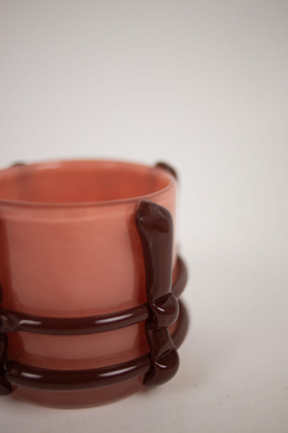 Telysholder Caramel rosa 10 cm