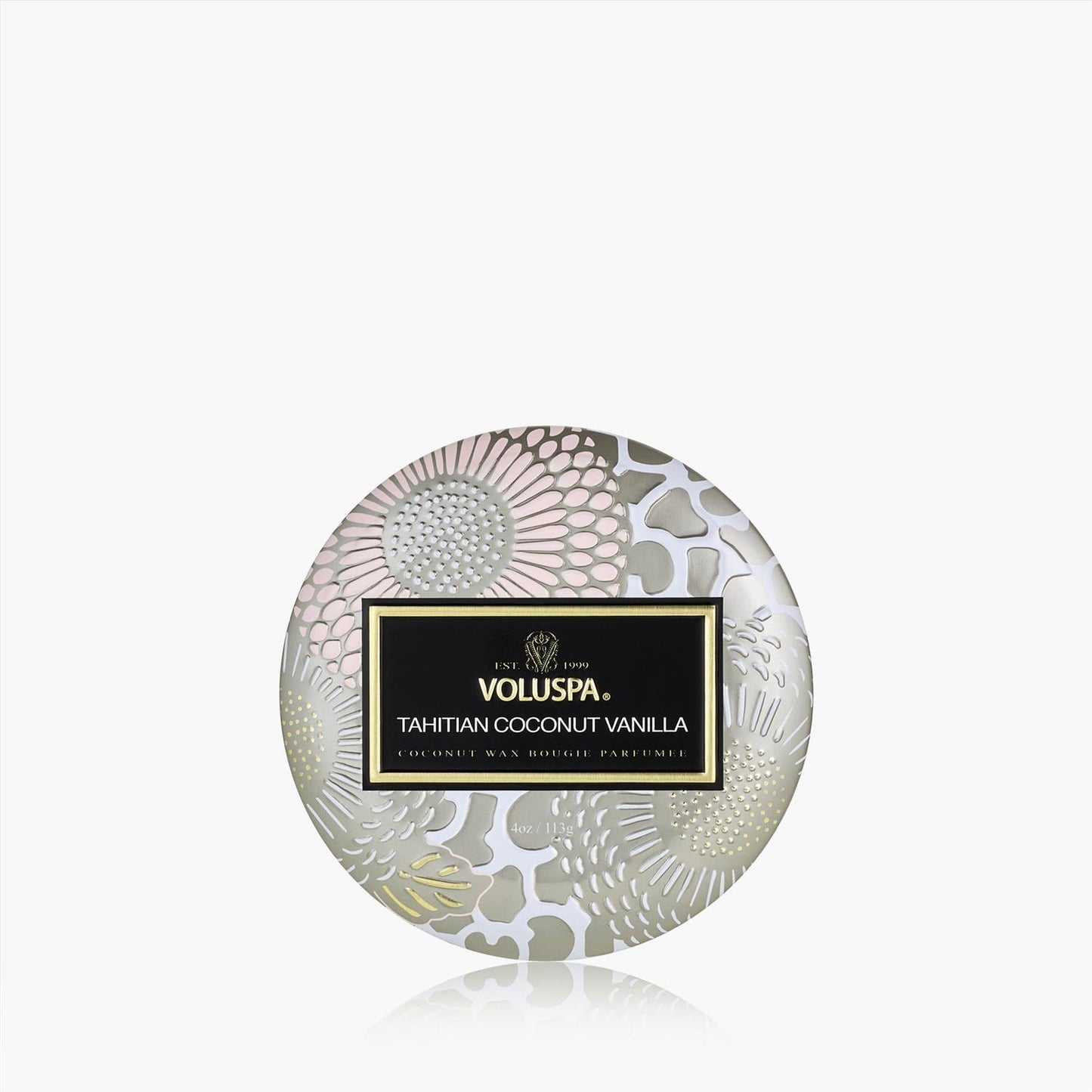 Tahitian Coconut Vanilla Mini tin Candle 25 Timer