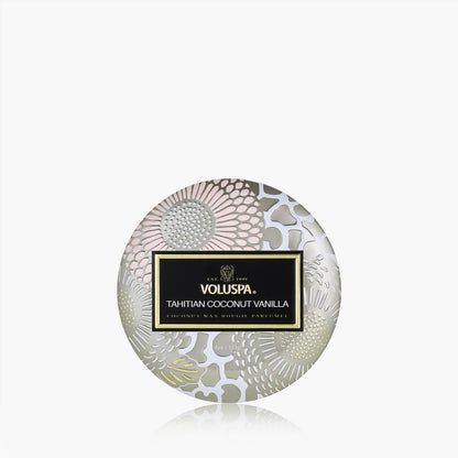 Tahitian Coconut Vanilla Mini tin Candle 25 Timer