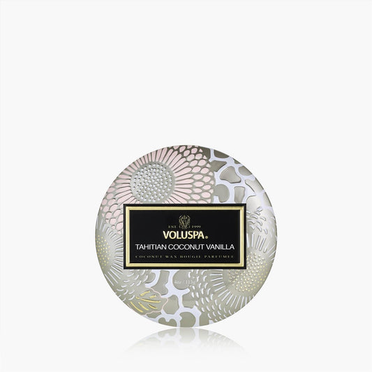 Tahitian Coconut Vanilla Mini tin Candle 25 Timer