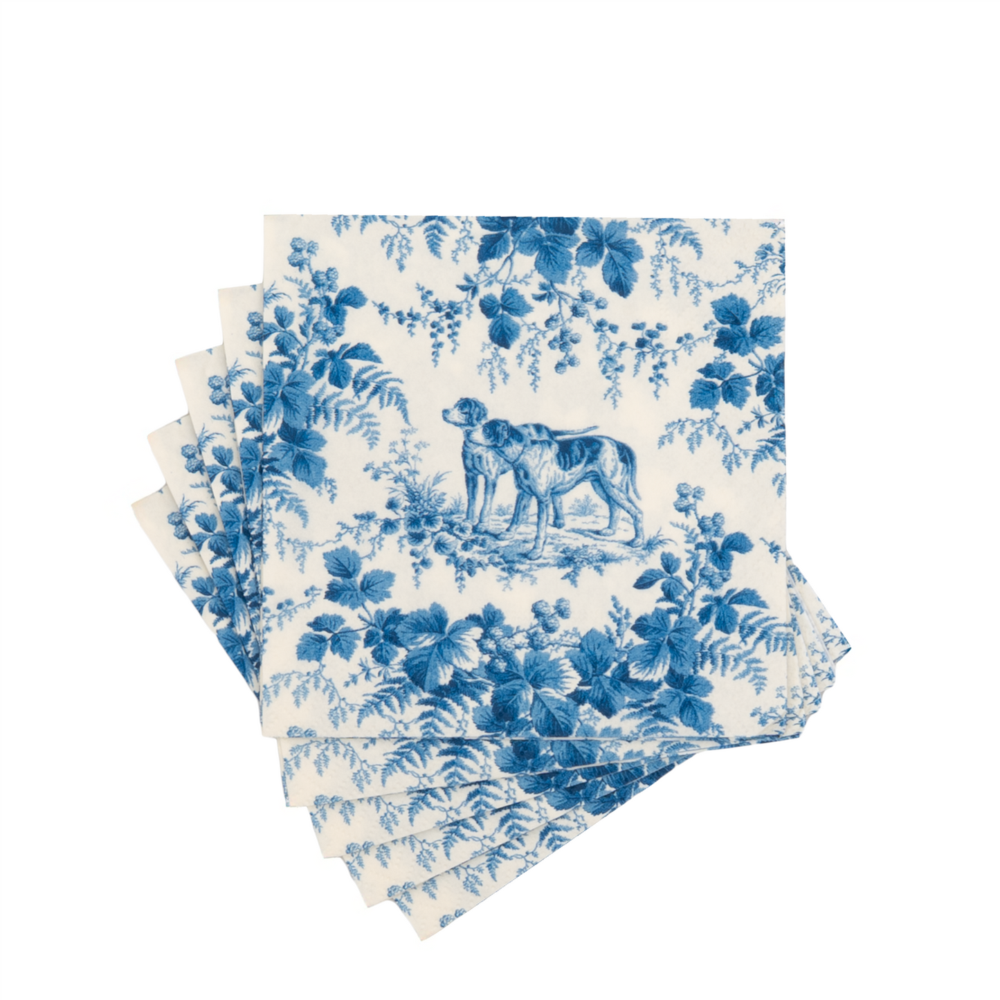 Napkin coffee Hunting toile blue