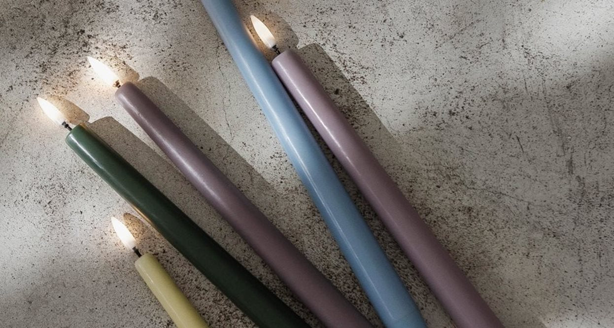 LED kronelys hvit 25 cm