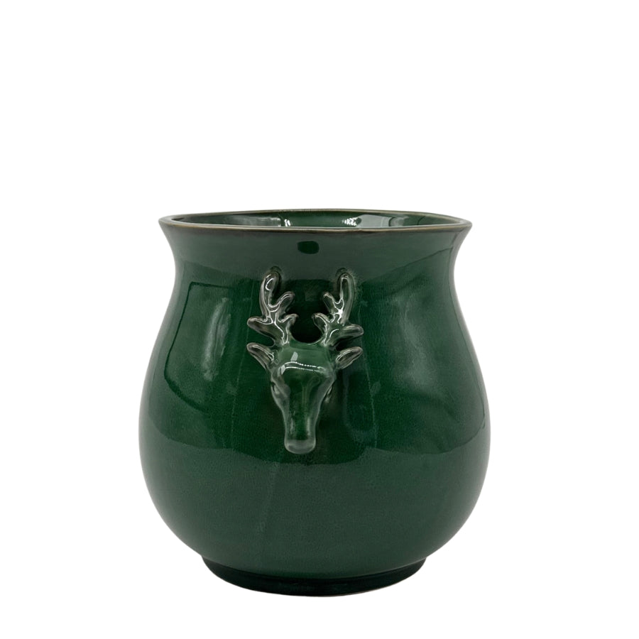 Blomsterpotte Reindeer grønn 18 cm