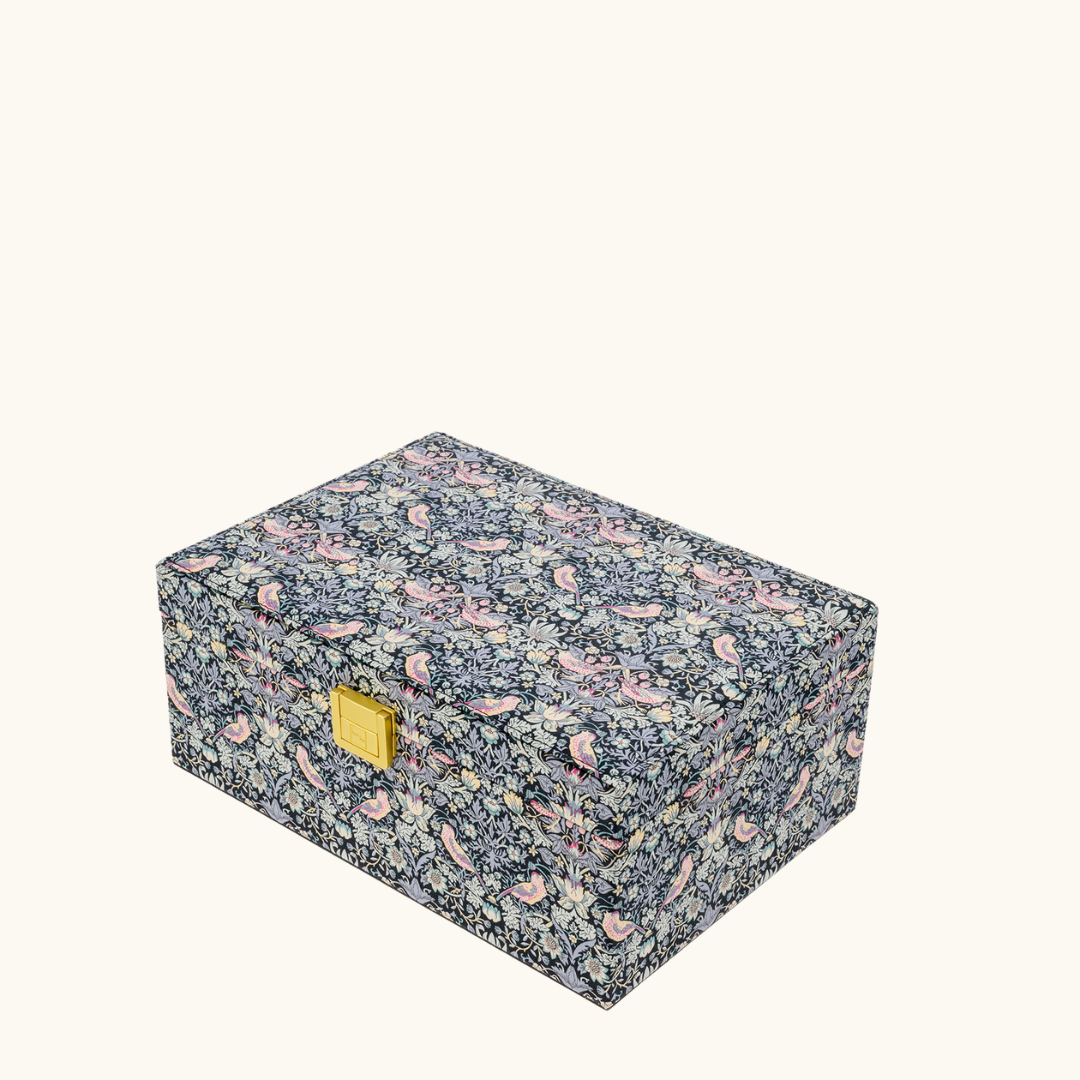 Jewelry Box Square Liberty Strawberry Thief Black