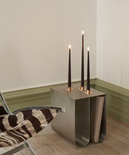 Candle Holder Brushed Gold S/2