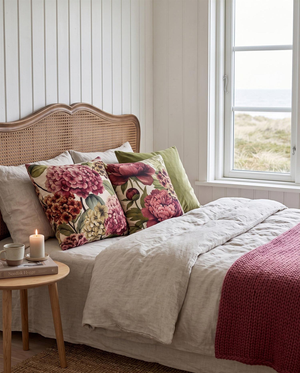 Putetrekk Floral Reverie rosa 50x50 cm