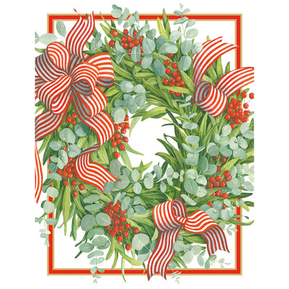 Card with envelope Ribbon Stripe Wreath