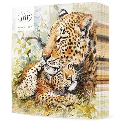 Napkin lunch Leopard family