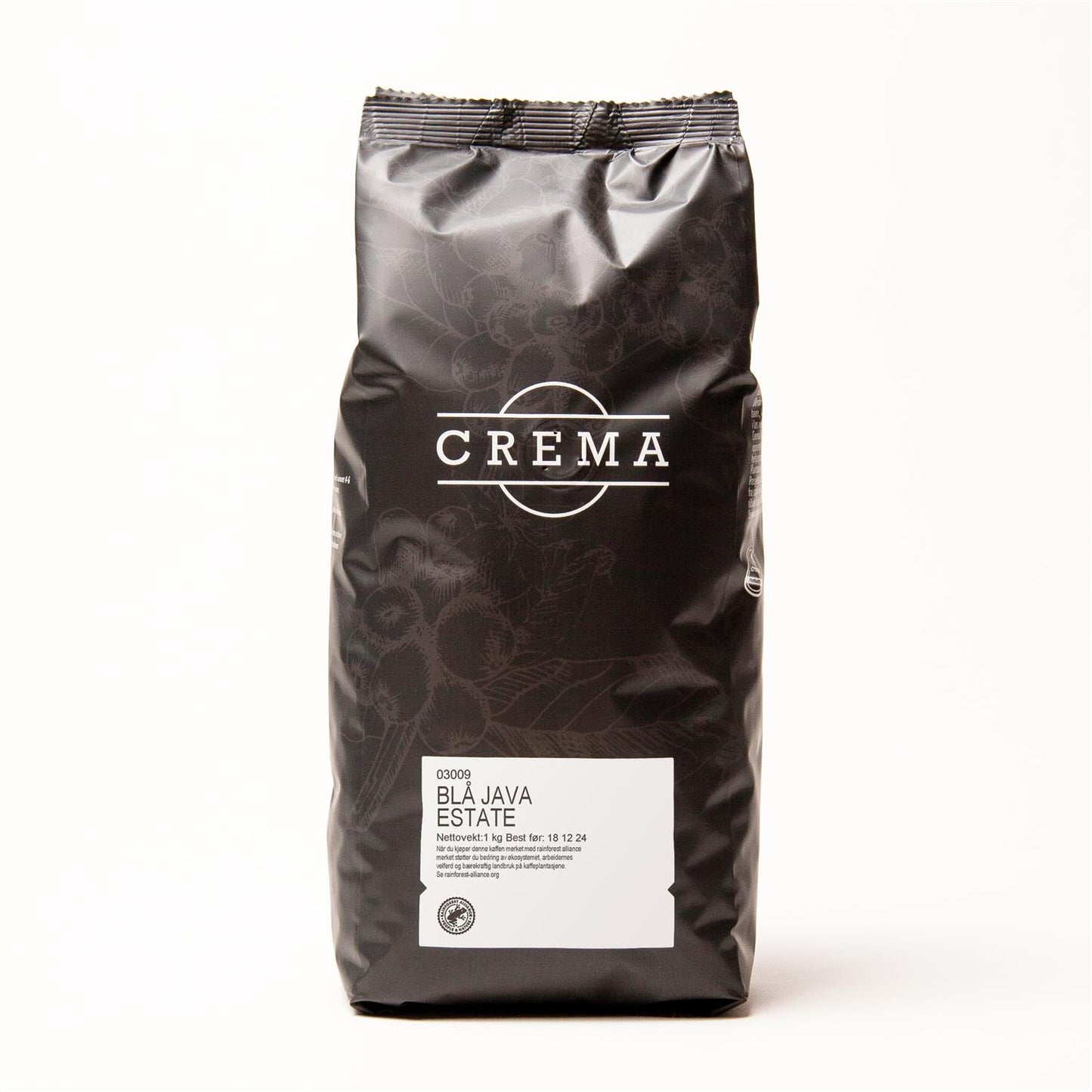 Blå Java hele bønner 1 kg