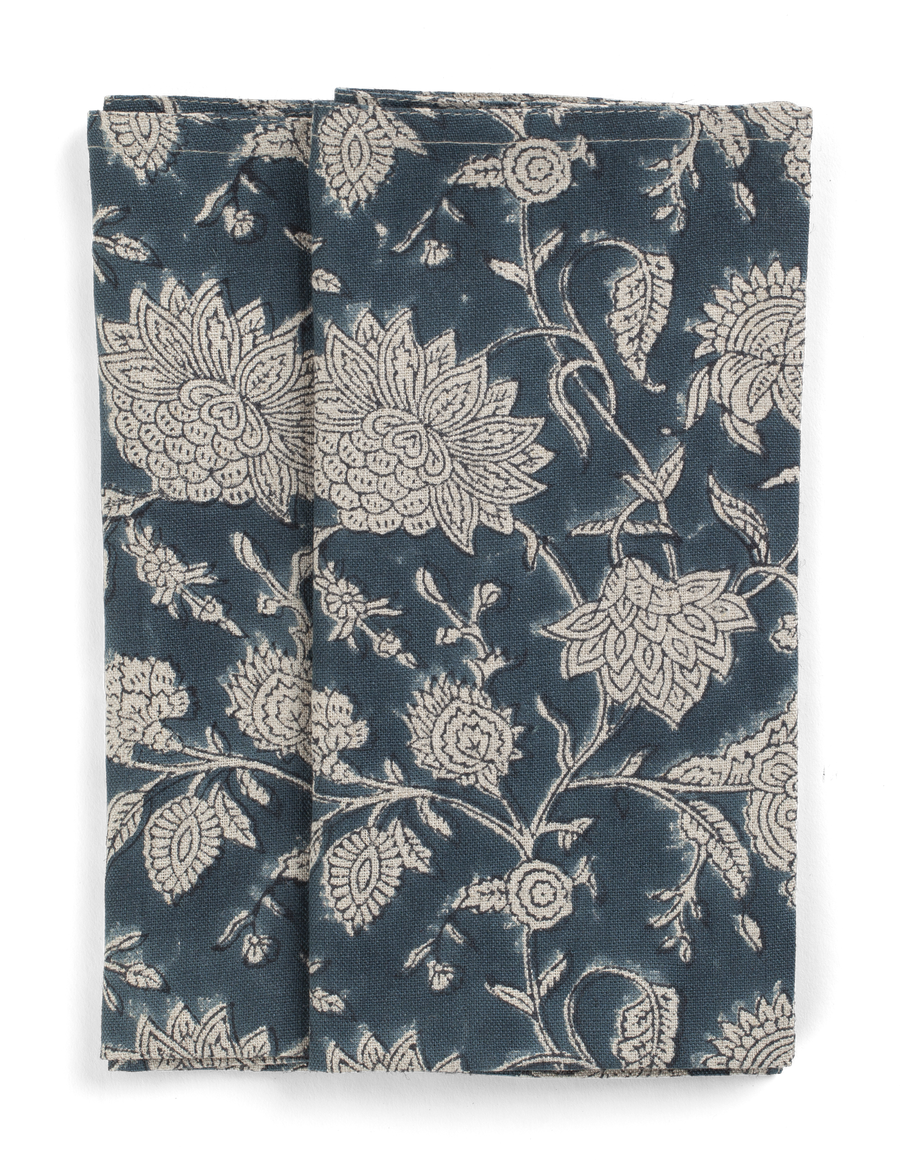 Napkin Indian Rose Denim Blue S/2