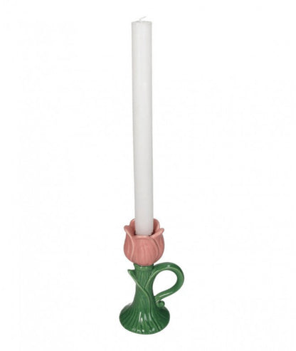 Lysestake rosa tulipan 14 cm