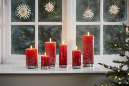 Pillar candle red 7x10 cm