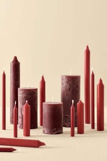 Taper candle red 3.8x23 cm