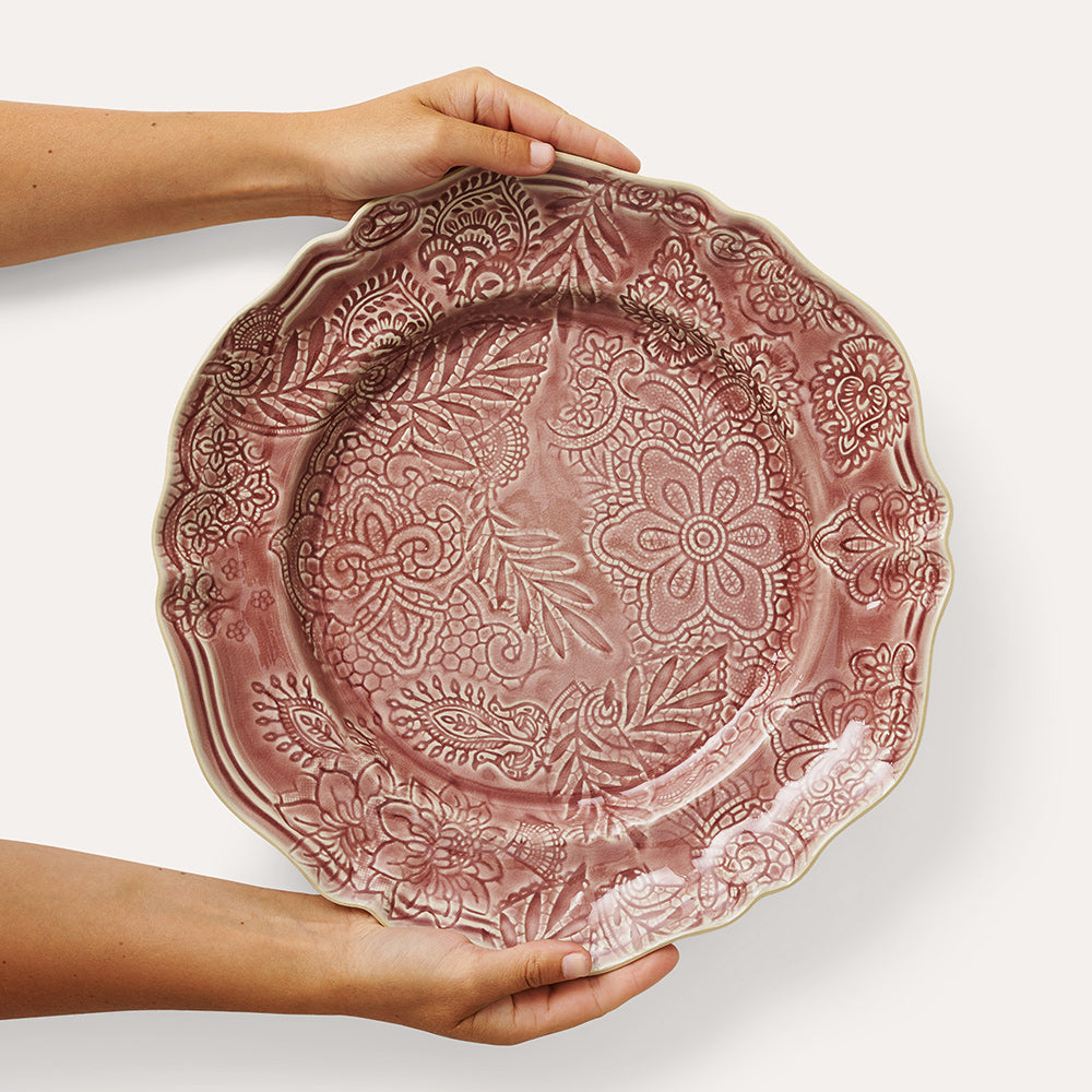Serveringsfat rundt 34 cm Old Rose