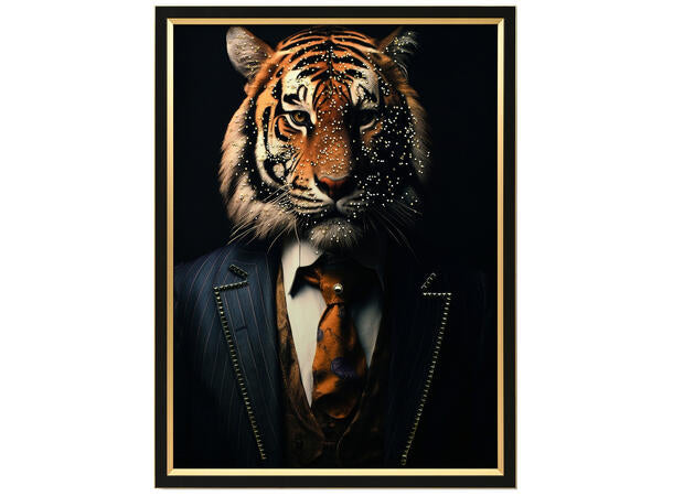 Canvas print tiger hipster 64x84 cm