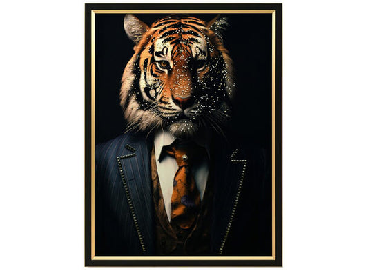 Canvas print tiger hipster 64x84 cm