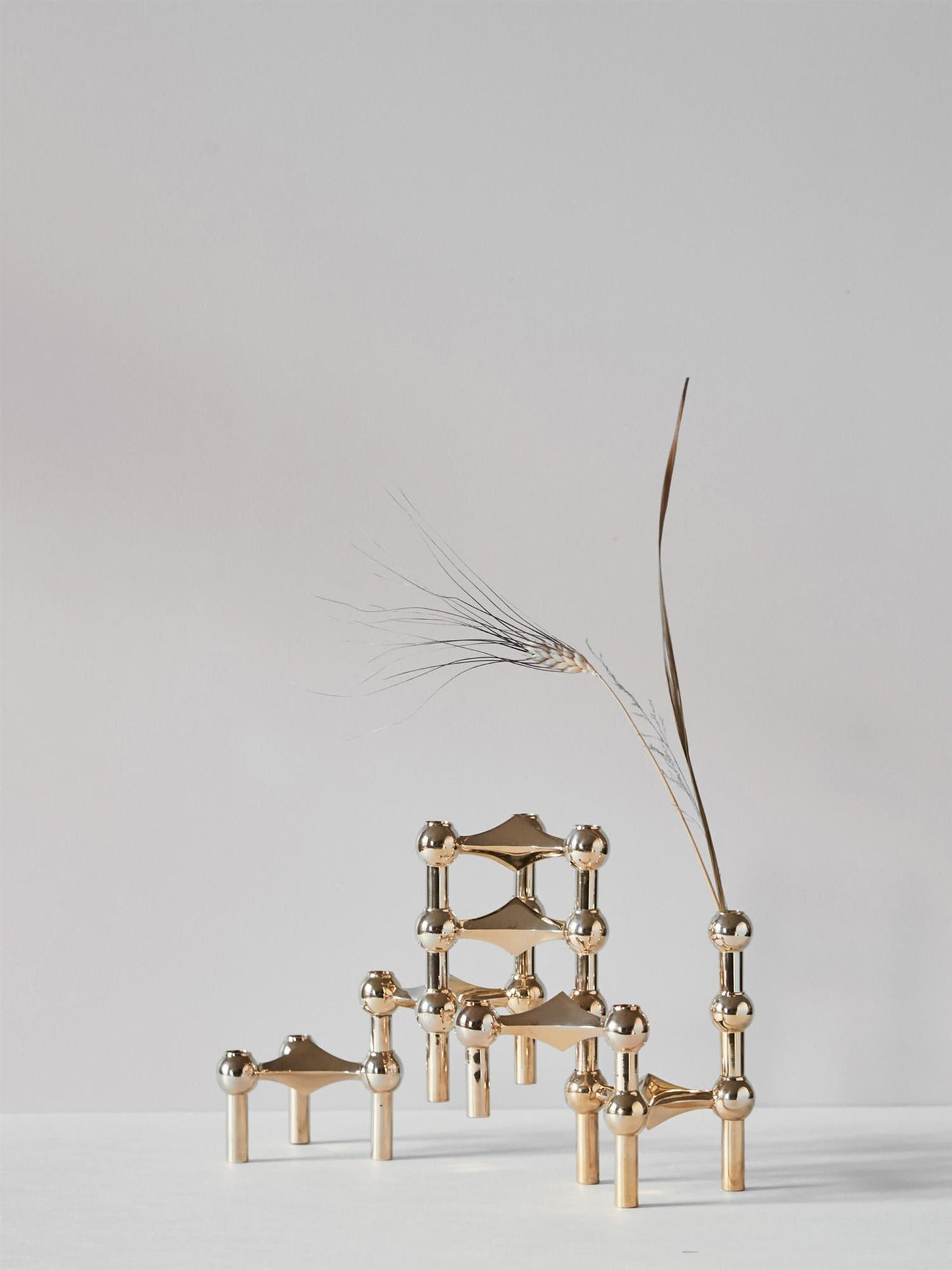 STOFF Nagel lysestake messing