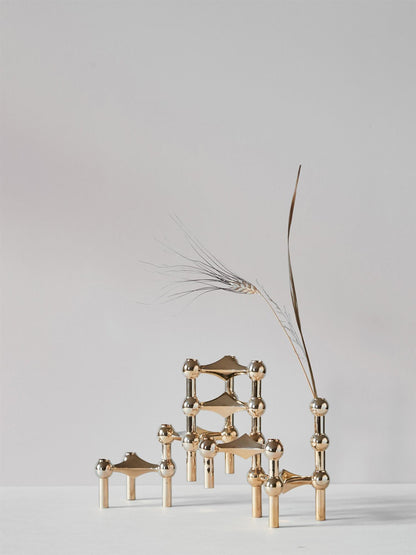 STOFF Nagel lysestake messing