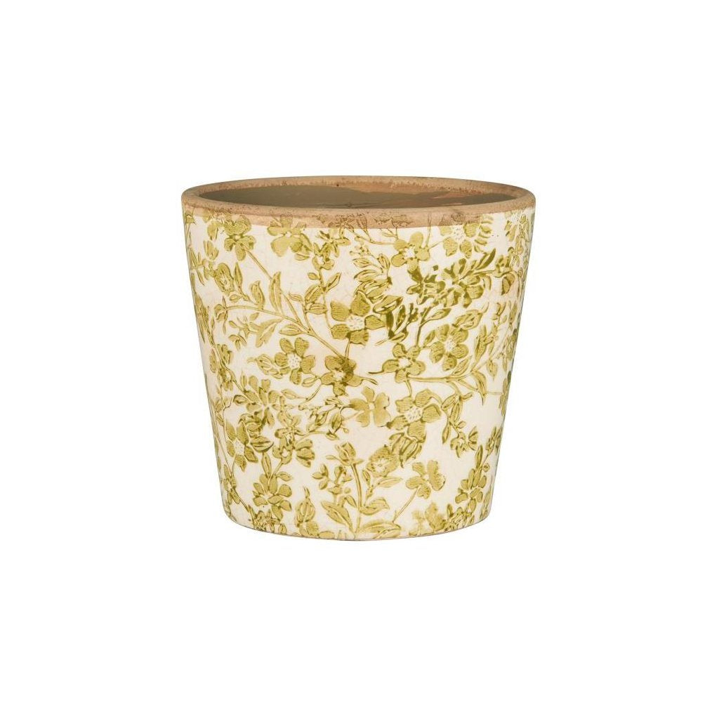 Flower pot green flowers 13 cm