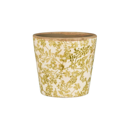 Flower pot green flowers 13 cm