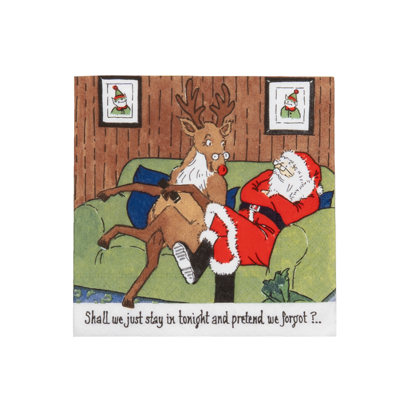 Napkin coffee Santa at Home