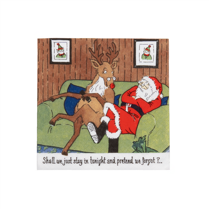 Napkin coffee Santa at Home