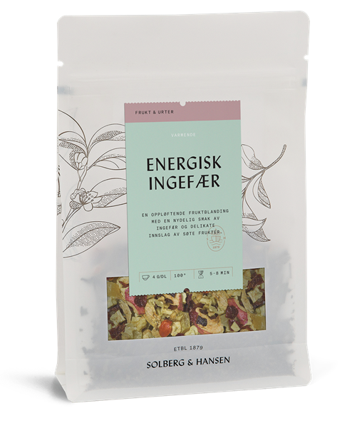 Energisk Ingefær, frukt og urter 100 gram