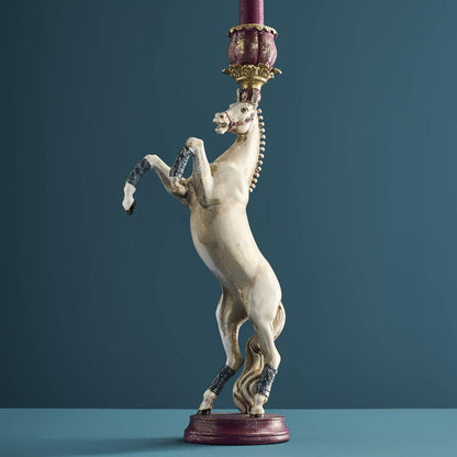 Lysestake Circus hest hvit 36 cm