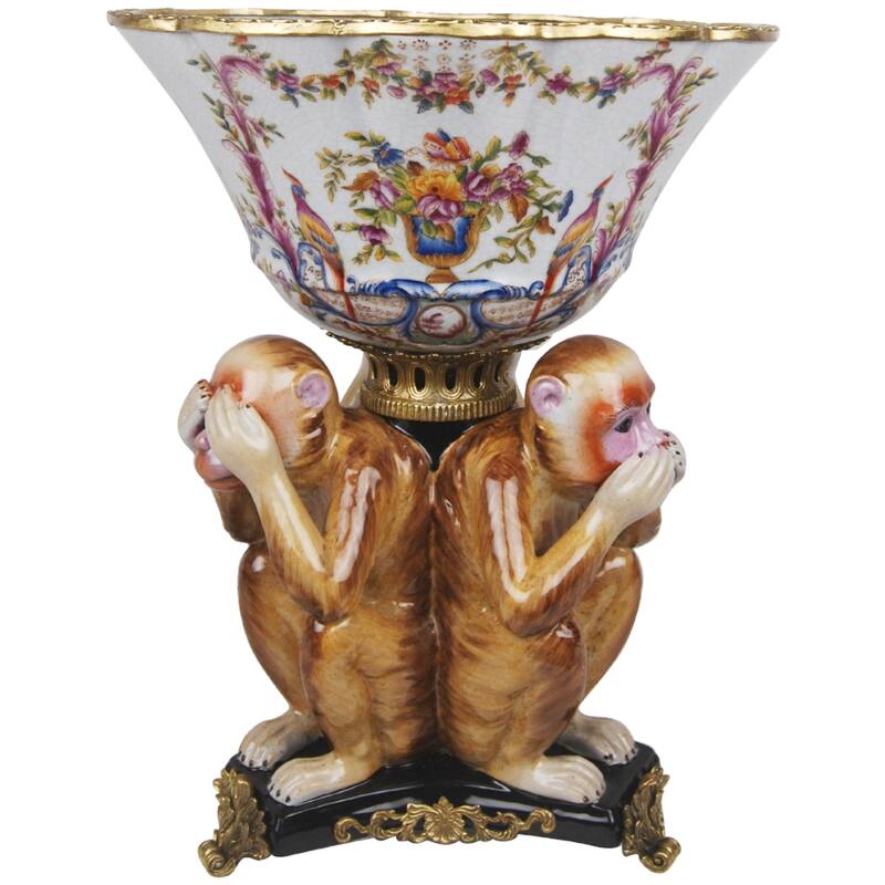 Decorative bowl monkey 43 cm