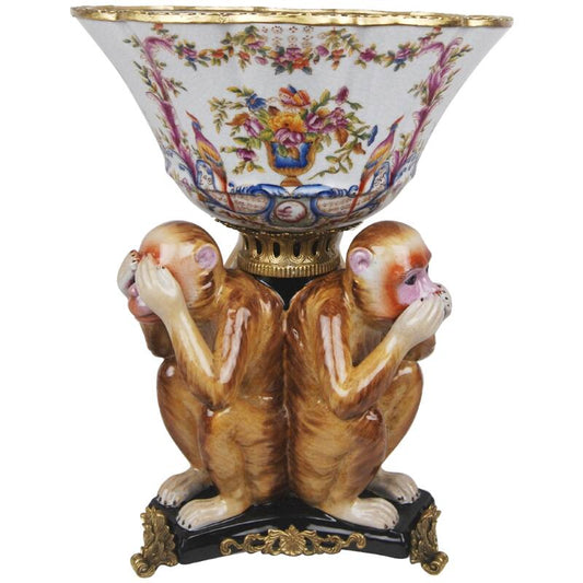 Decorative bowl monkey 43 cm