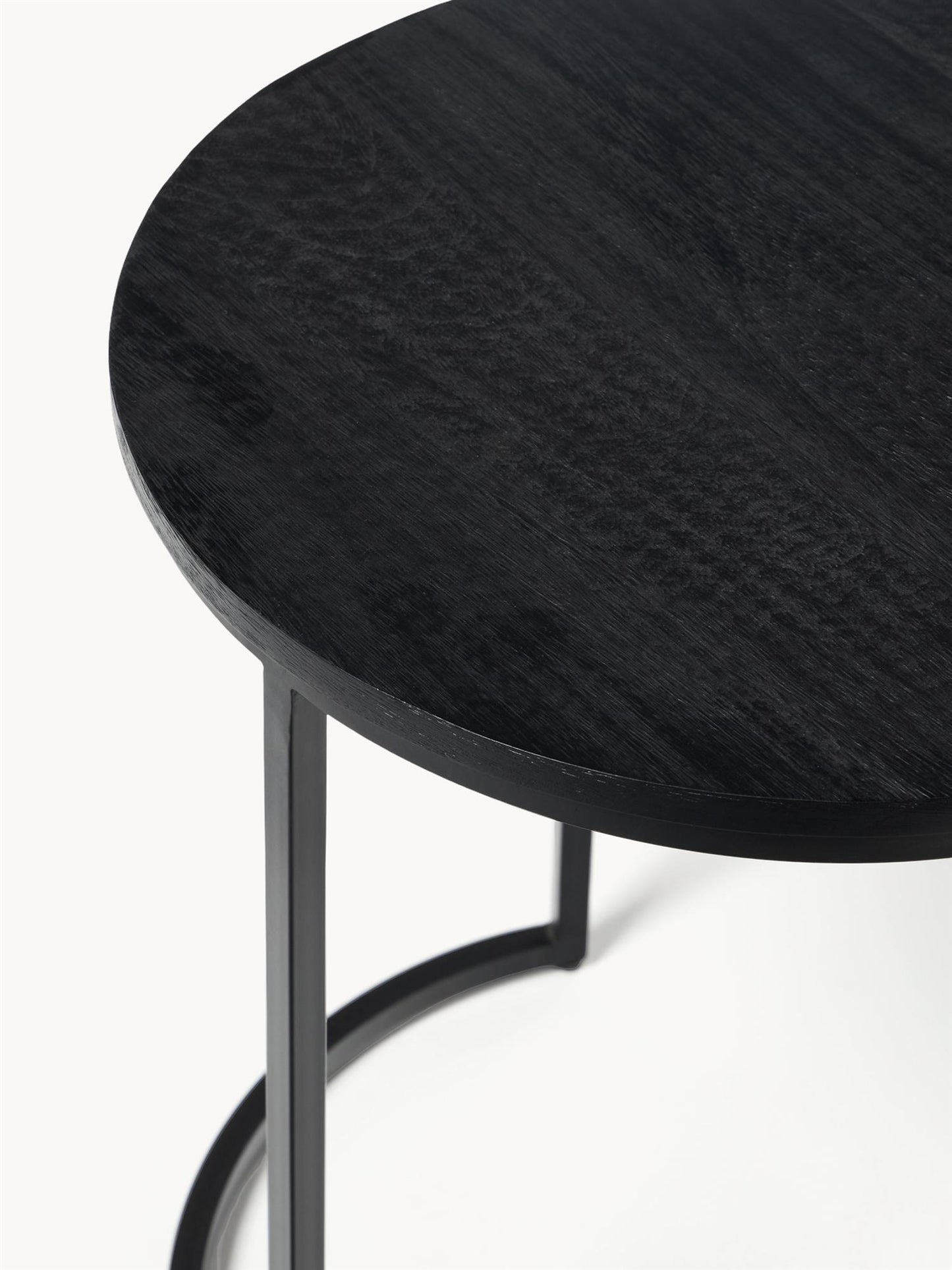 Round side table Black Pepper S/2