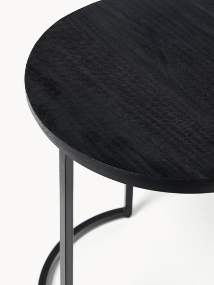 Round side table Black Pepper S/2