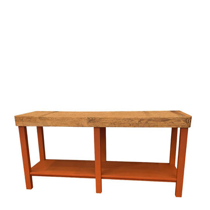 Side table Decor Table Small Red ochre and walnut 45x170 cm