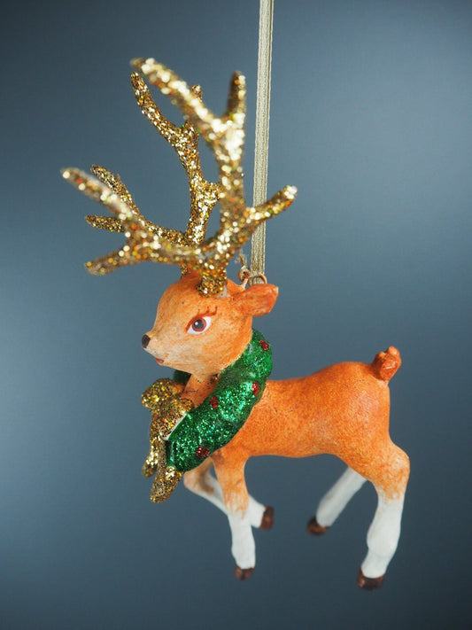 Bambi juletrepynt m/gull horn