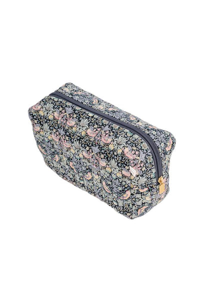 Toiletry Bag Square Liberty Strawberry Thief Black