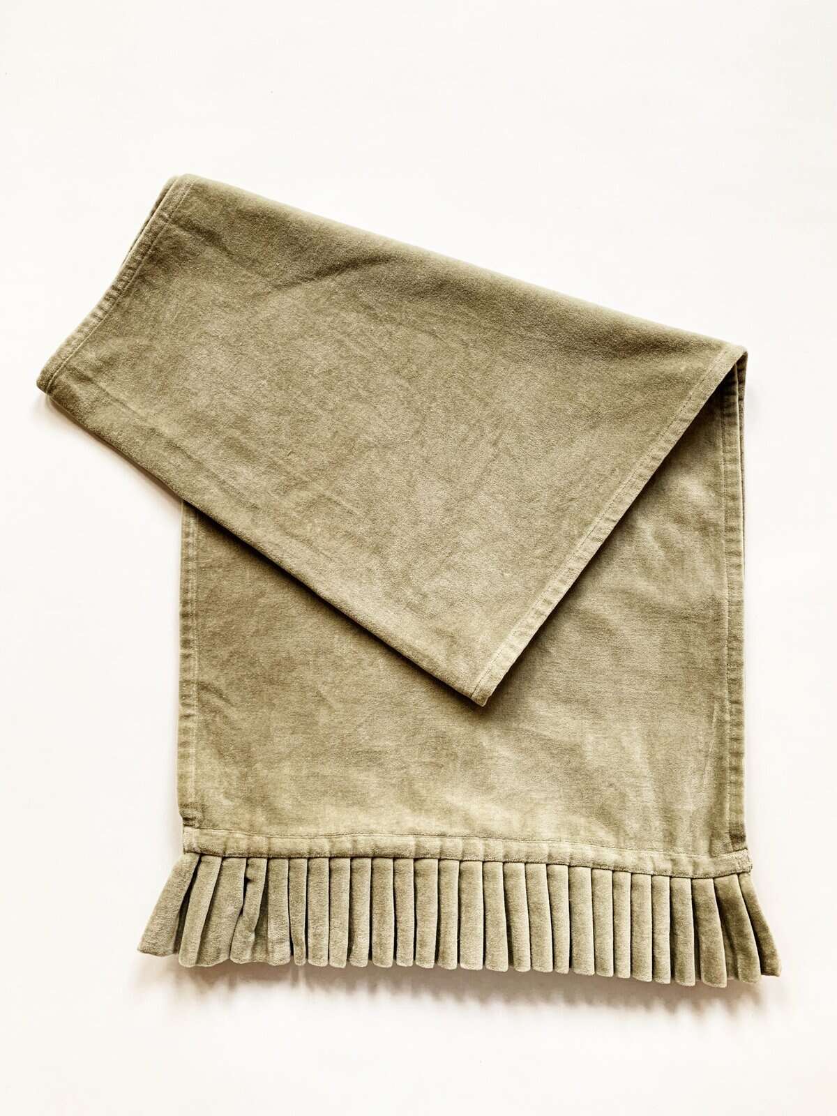 Løper velur grønn 40x140 cm